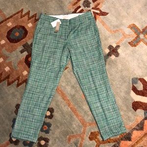 JCrew Cafe Capri’s Kelly green, tweed